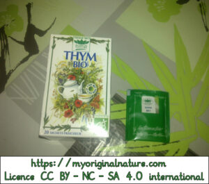 Crédits Mélanie My Original Nature – Licence CC BY-NC-SA 4.0 - Infusion thym en sachets