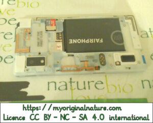 Crédits Mélanie My Original Nature – Licence CC BY-NC-SA 4.0 - Réparation Fairphone avec le module et la batterie neufs