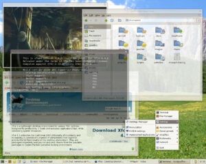 Environnement de bureau XFCE - Image sous licence GNU GPL, empruntée à Wikipédia. Crédits : Par http://www.xfce.org/about/screenshotsTransferred from en.wikipedia, GPL, https://commons.wikimedia.org/w/index.php?curid=1588762 