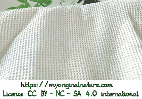 Crédits Mélanie My Original Nature – Licence CC BY-NC-SA 4.0 - Tissu nid d'abeille blanc