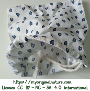 Crédits Mélanie My Original Nature – Licence CC BY-NC-SA 4.0  - Sac en tissu pour le vrac 1 ouvert